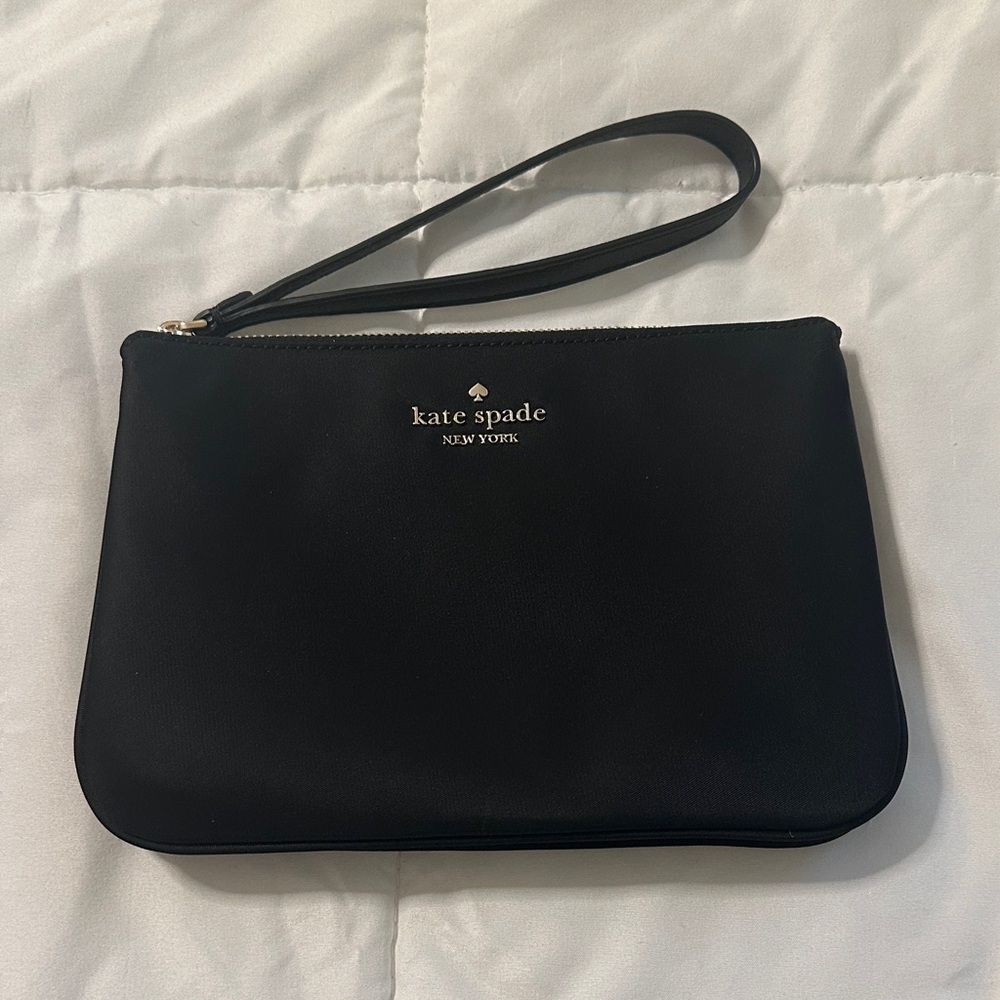 Kate Spade Black Clutch with Wrist Strap